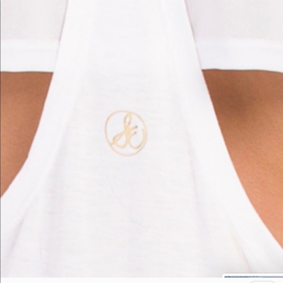 Sam Edelman White Long Sleeve Mesh Back Tee SZ-S - Picture 3 of 12